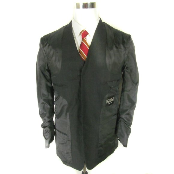 Paulo Solari Men's Blazer 41L Black 4 Button - Picture 5 of 8